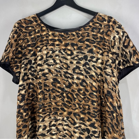 Vintage Jeffrey & Dara By Linda Hurley Evelyn Social Cheetah Animal Print Dress - Picture 6 of 11